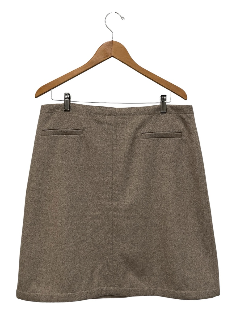 Ann Taylor Wool Blend Lined A-Line Skirt Taupe Size 14
